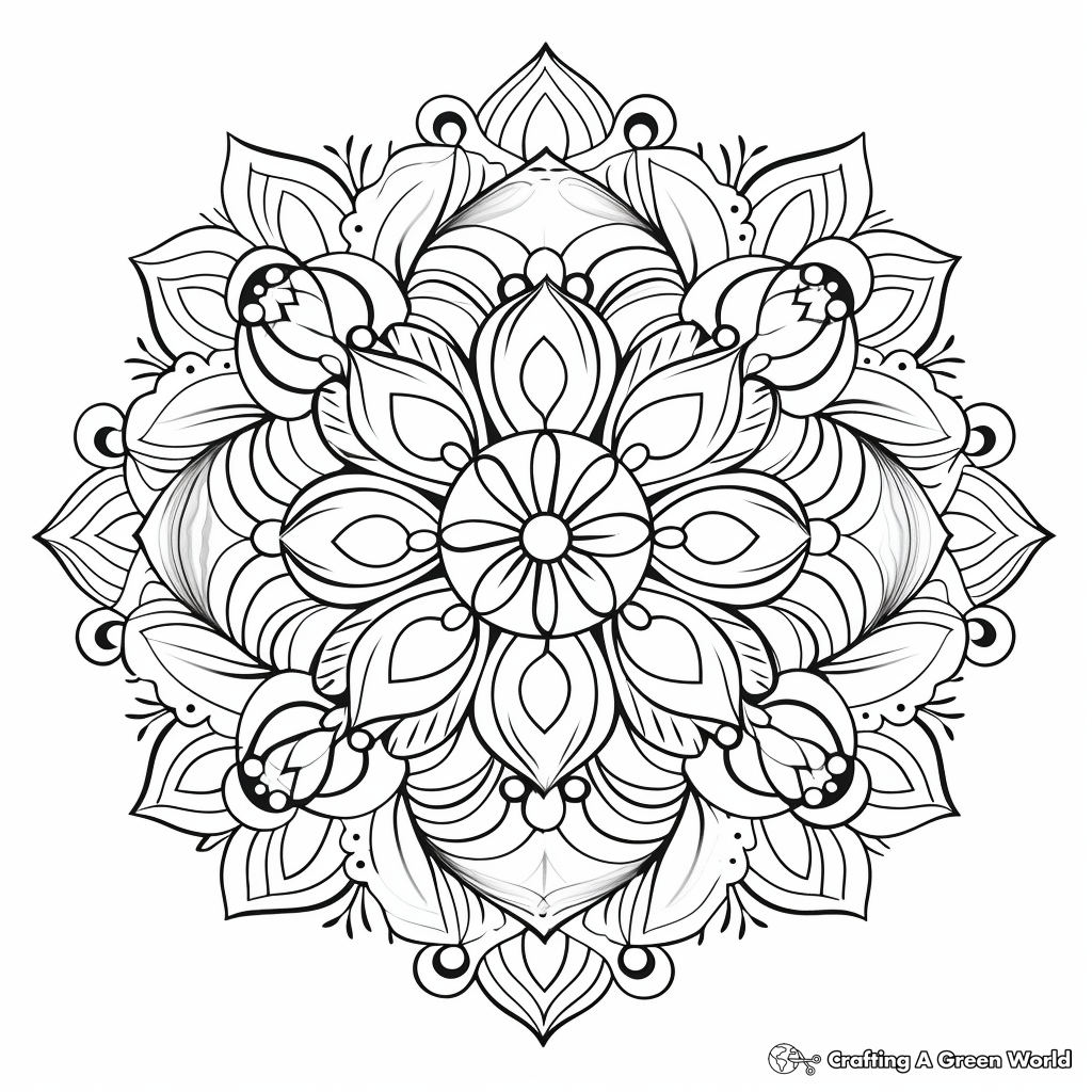 Detailed Mandala Tie Dye Coloring Pages 3
