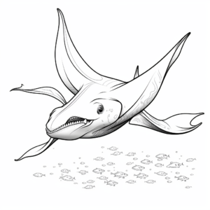 Detailed Manta Ray Coloring Pages 2