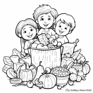 Detailed Meat and Alternatives Group Coloring Pages 1