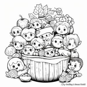 Detailed Meat and Alternatives Group Coloring Pages 2
