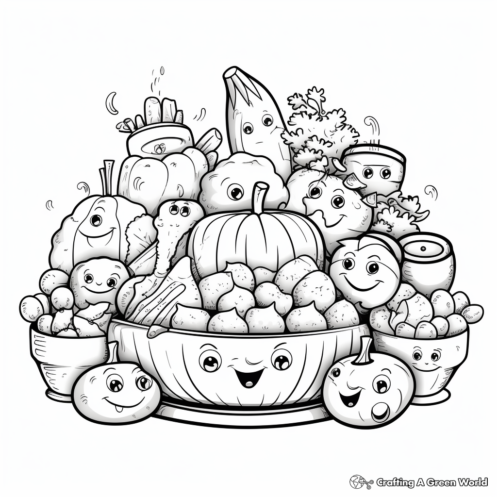 Detailed Meat and Alternatives Group Coloring Pages 3