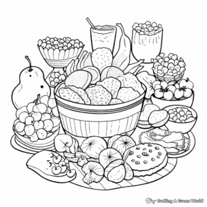 Detailed Meat and Alternatives Group Coloring Pages 4