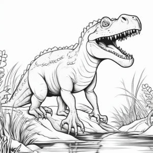 Detailed Megalosaurus Coloring Pages for Adults 3