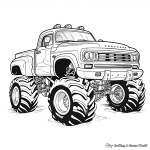 Detailed Monster Truck Coloring Pages 2