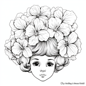 Detailed Mophead Hydrangea Coloring Pages 3