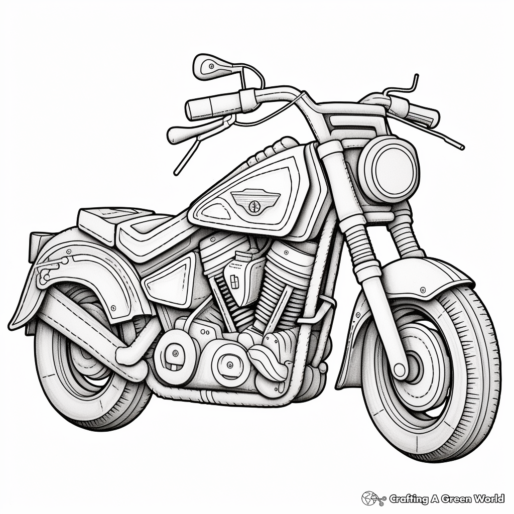 Detailed Motorcycle Jacket Coloring Pages for Adults 1