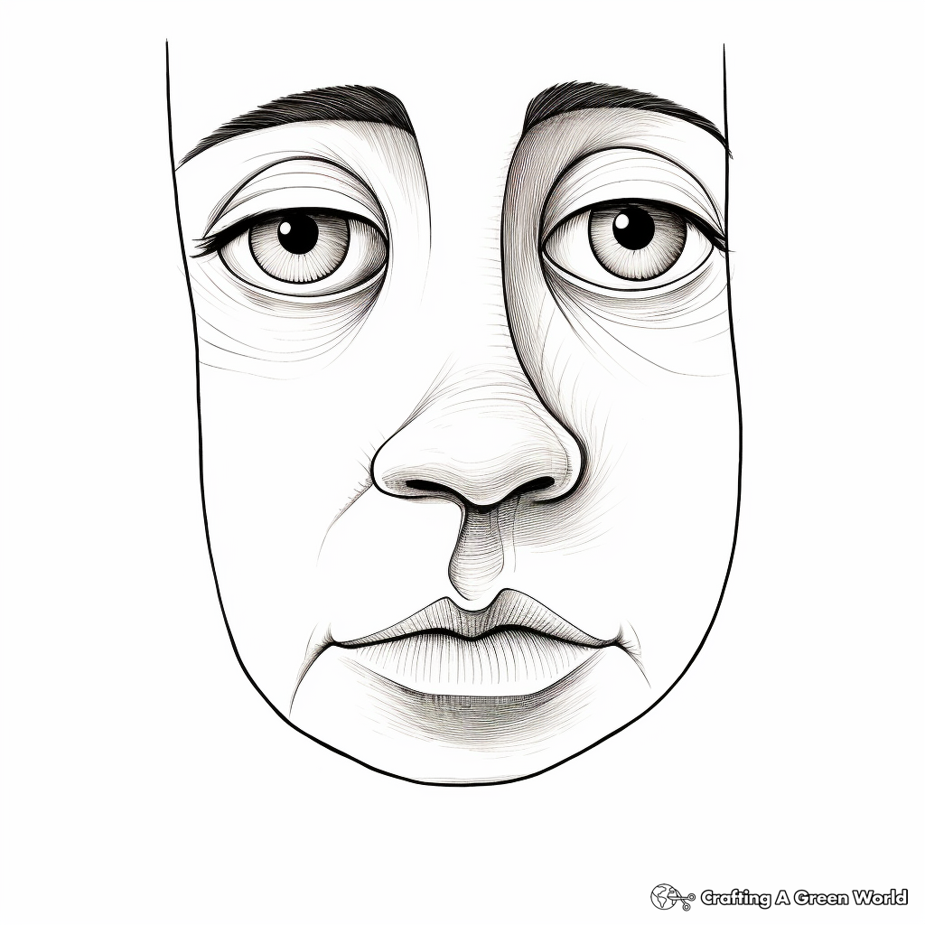 Detailed Nose Anatomy Coloring Pages for Adults 2