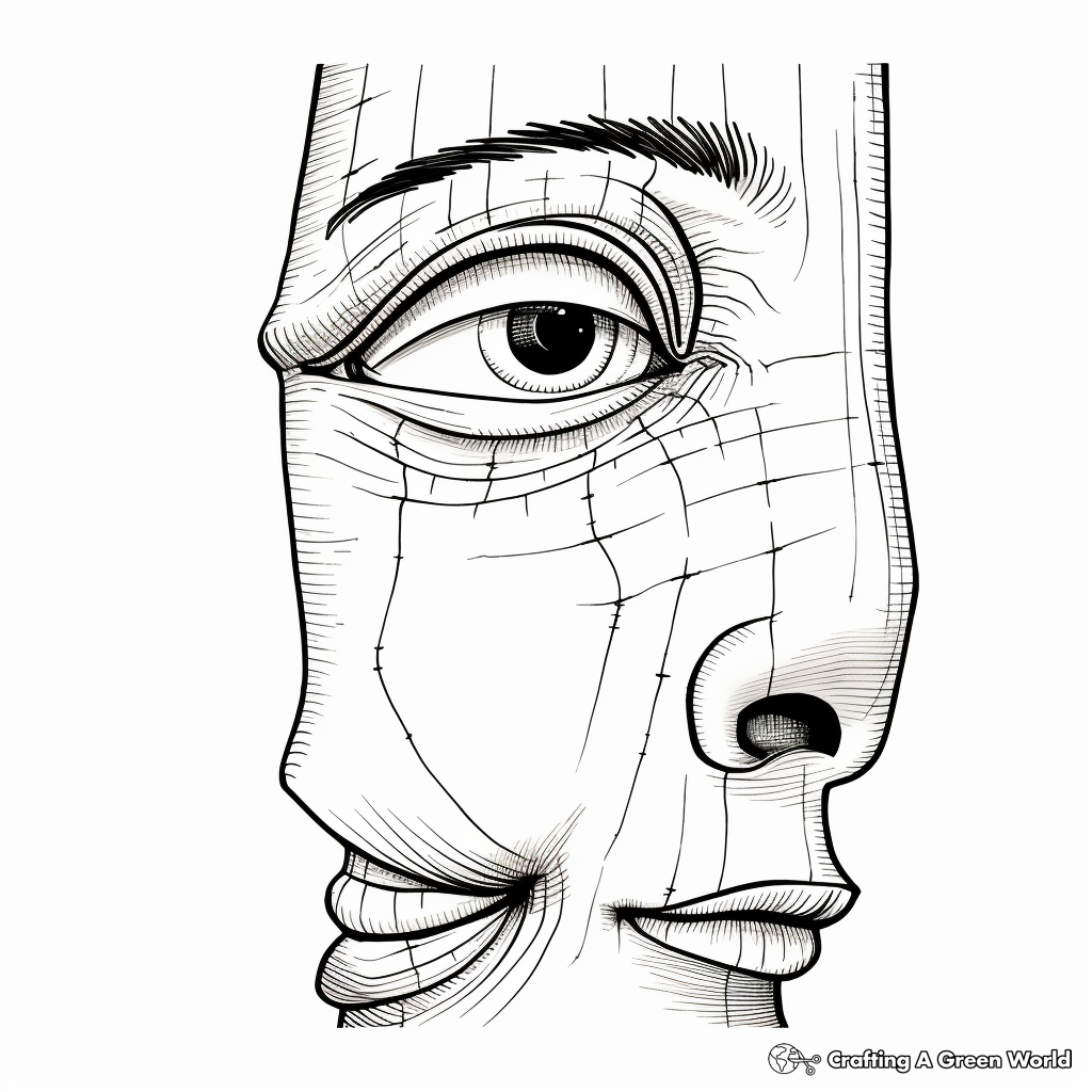 Detailed Nose Anatomy Coloring Pages for Adults 3