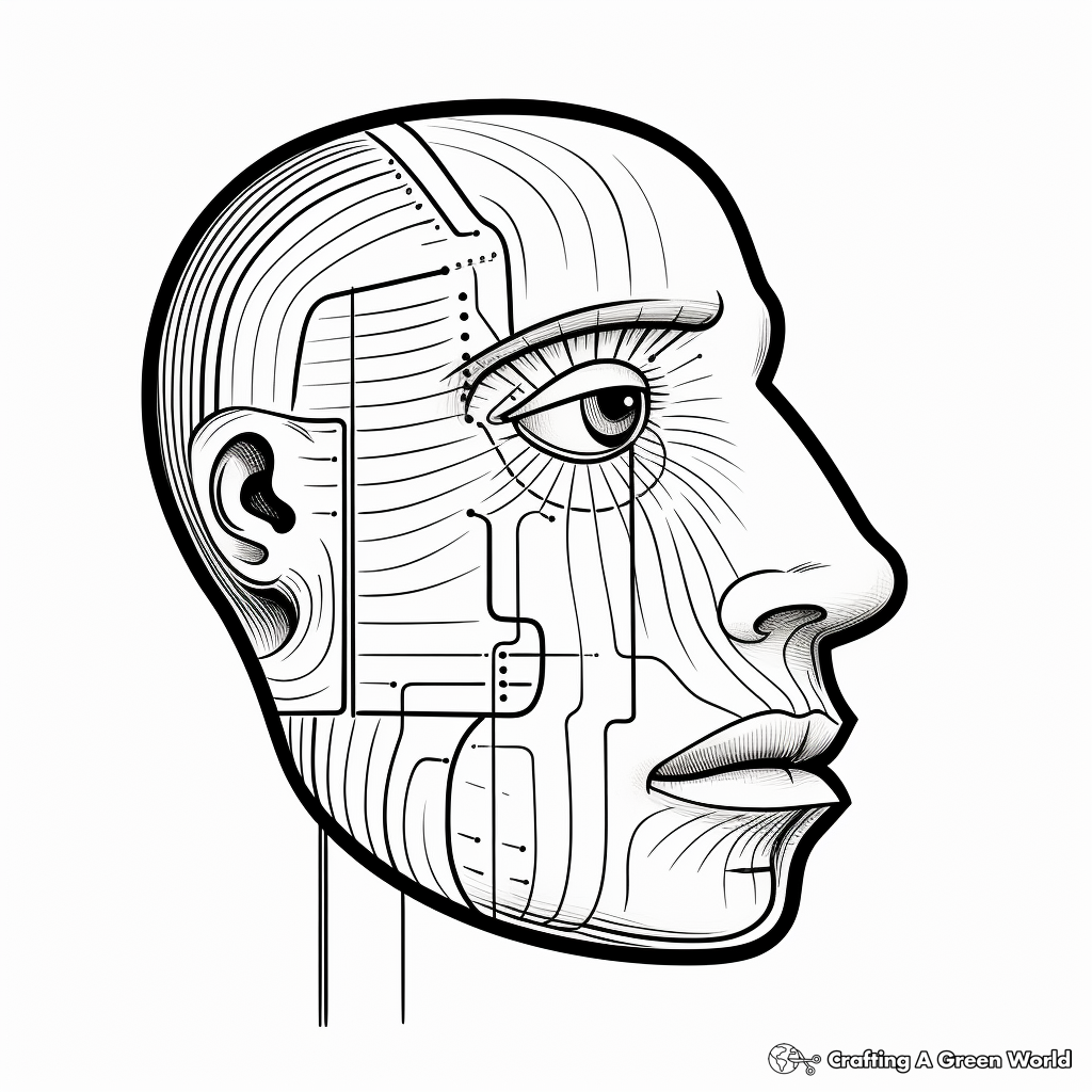 Detailed Nose Anatomy Coloring Pages for Adults 4