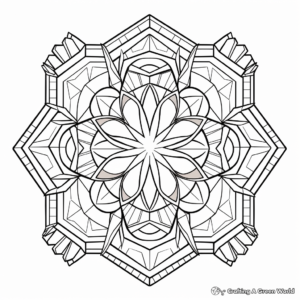 Detailed Octagonal Symmetry Coloring Pages 2