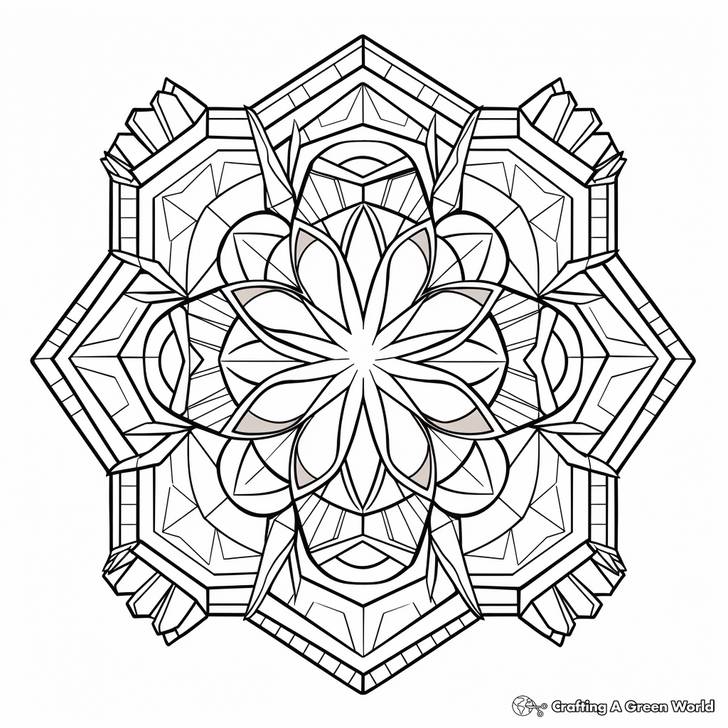 Detailed Octagonal Symmetry Coloring Pages 2