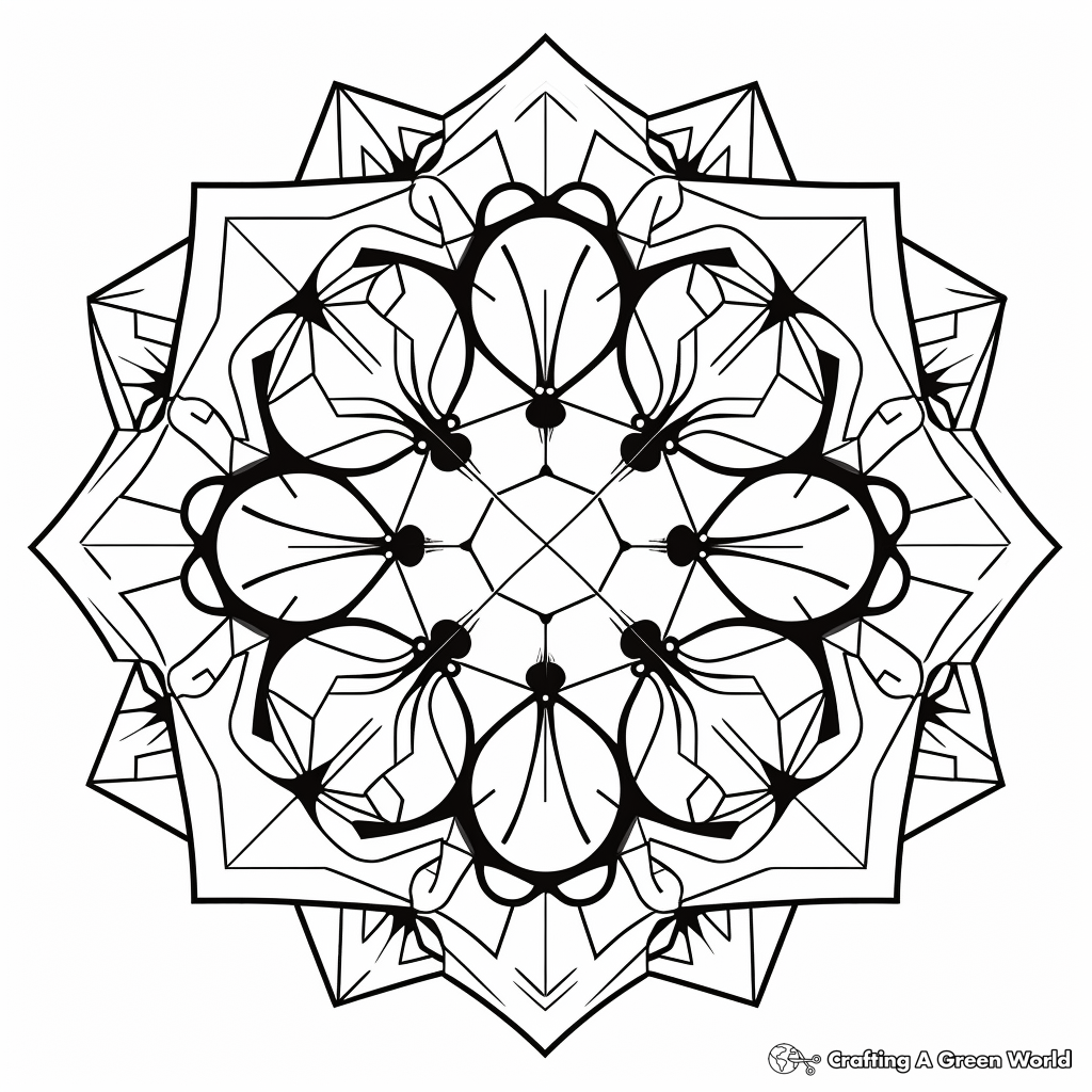 Detailed Octagonal Symmetry Coloring Pages 3
