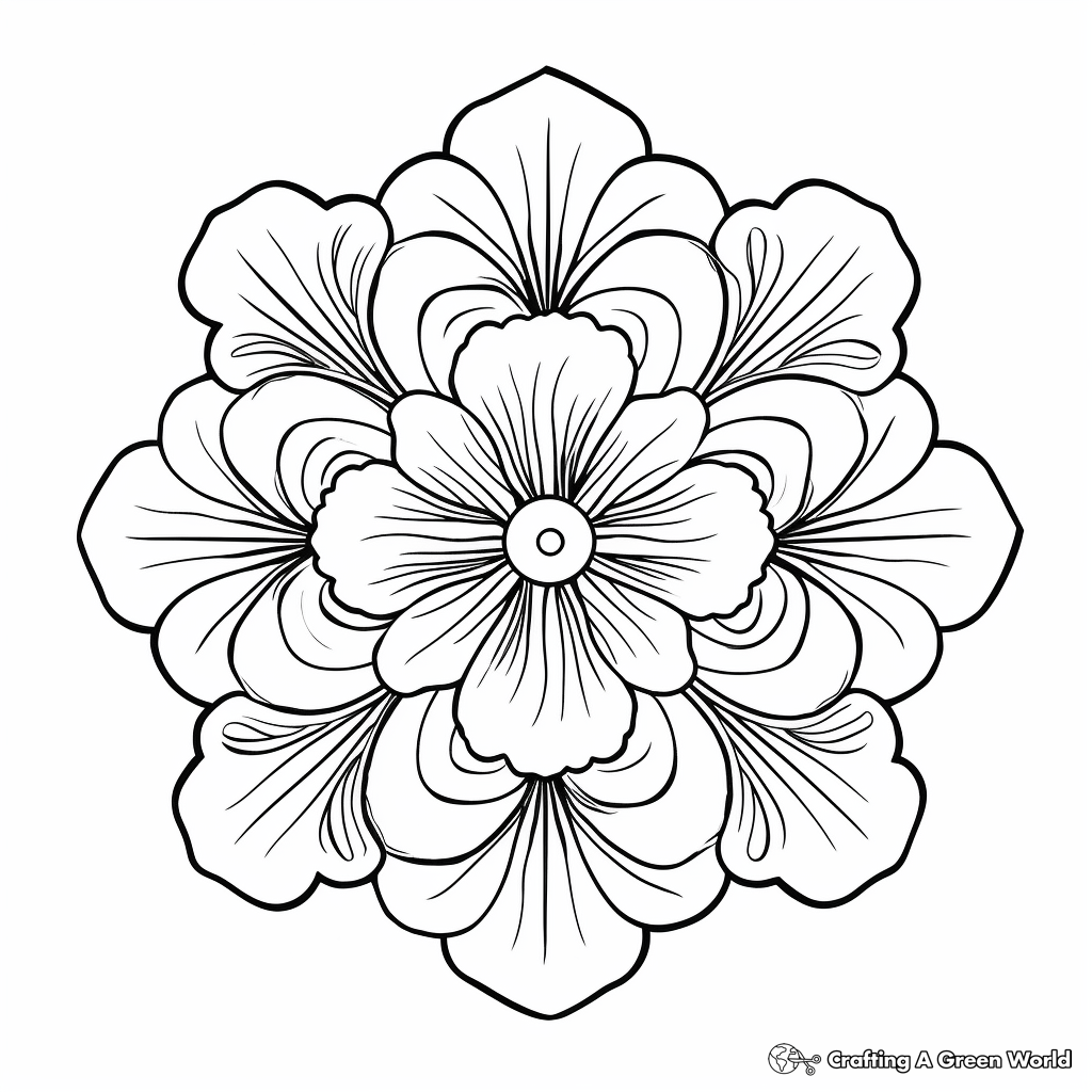 Detailed Pansy Mandala Coloring Pages for Advanced Colorers 1