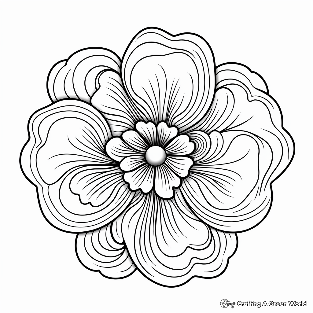 Detailed Pansy Mandala Coloring Pages for Advanced Colorers 2