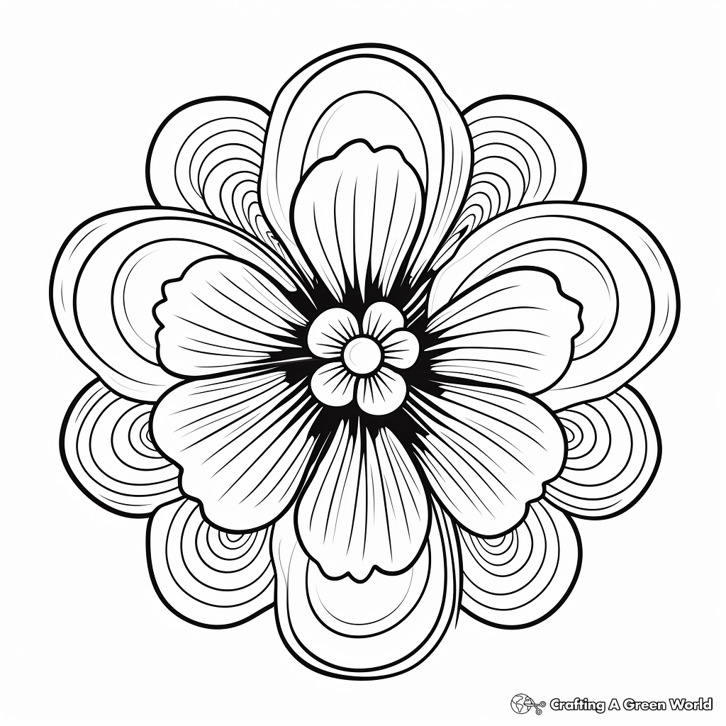Detailed Pansy Mandala Coloring Pages for Advanced Colorers 3