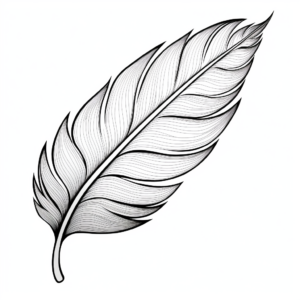 Detailed Peacock Feather Coloring Pages 2