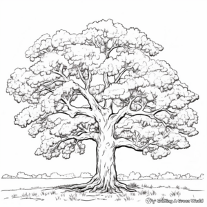 Detailed Pecan Tree Coloring Pages 4
