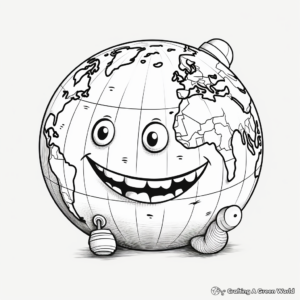 Detailed Planet Earth Coloring Pages 1