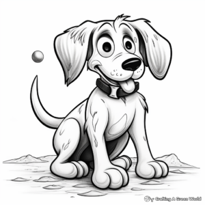 Detailed Pluto the Dog Coloring Pages for Adults 1