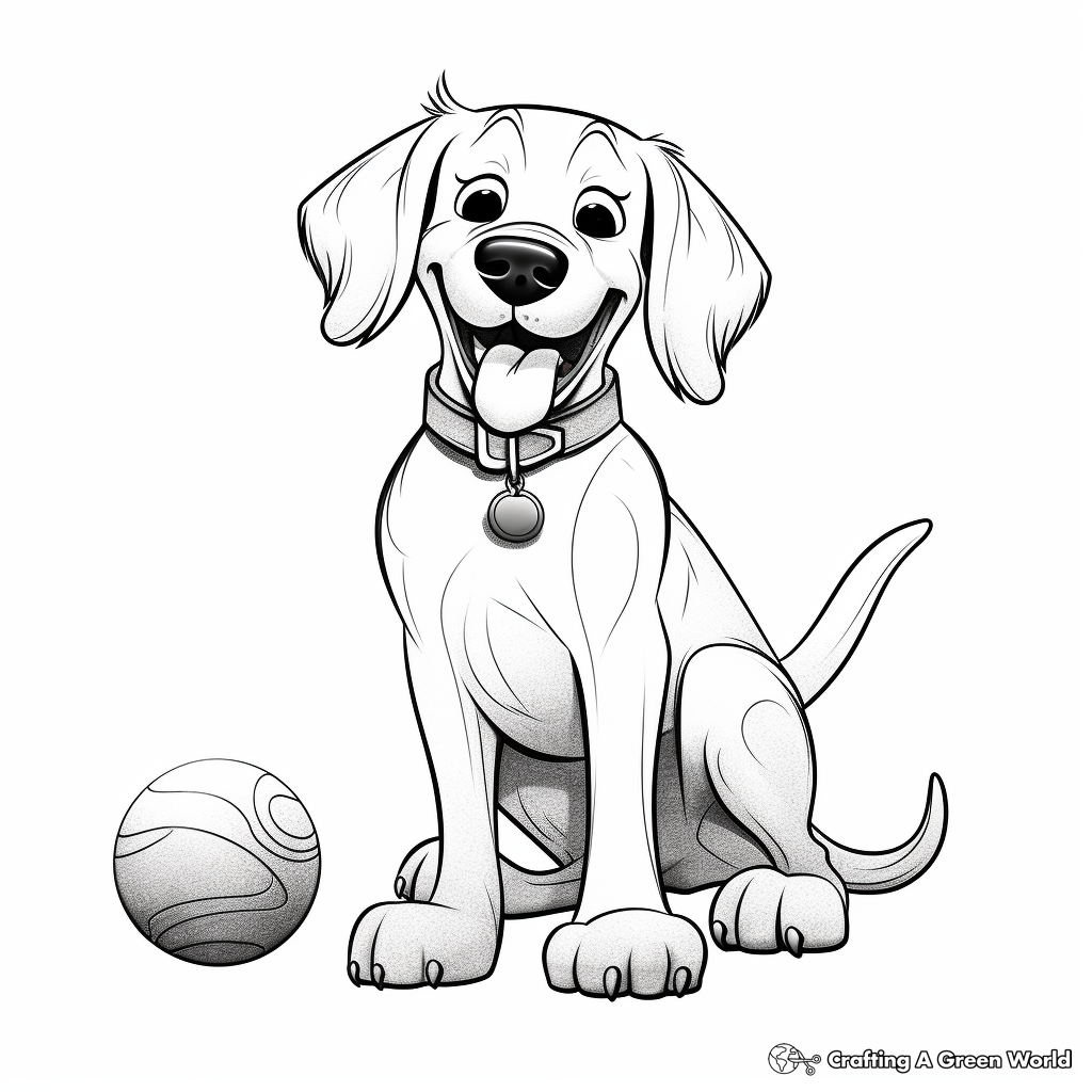 Detailed Pluto the Dog Coloring Pages for Adults 2