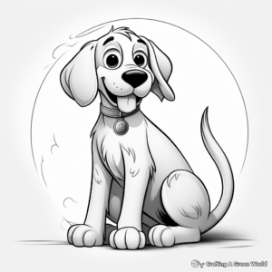 Detailed Pluto the Dog Coloring Pages for Adults 4