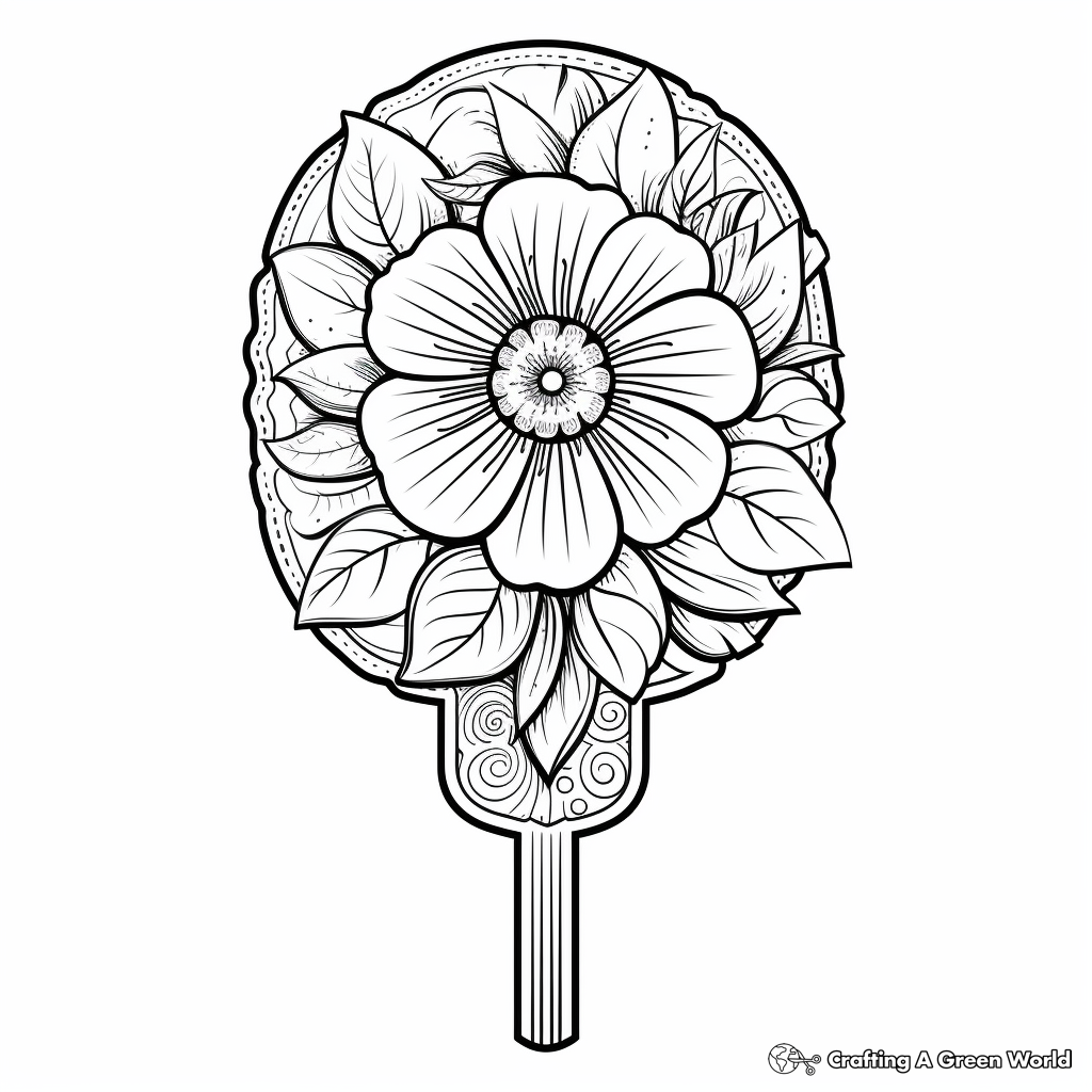 Detailed Popsicle Mandala Coloring Pages for Adults 2