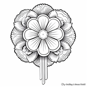 Detailed Popsicle Mandala Coloring Pages for Adults 3