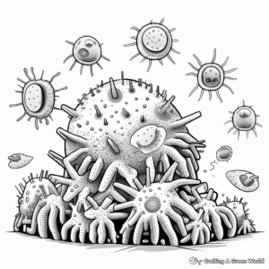 Detailed Protozoa Germ Coloring Pages for Adults 1