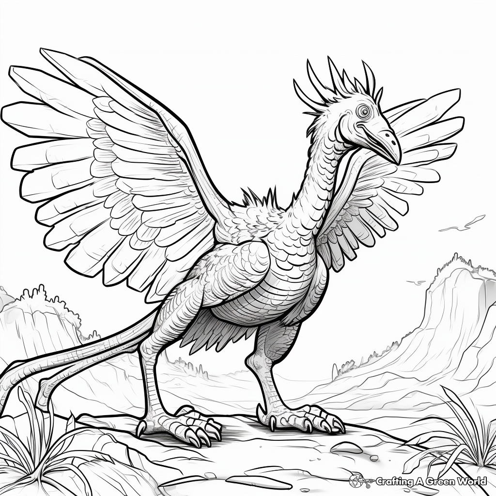 Detailed Pyroraptor Fossil Coloring Pages 3