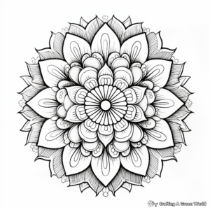 Detailed Rainbow Mandala Coloring Pages 4