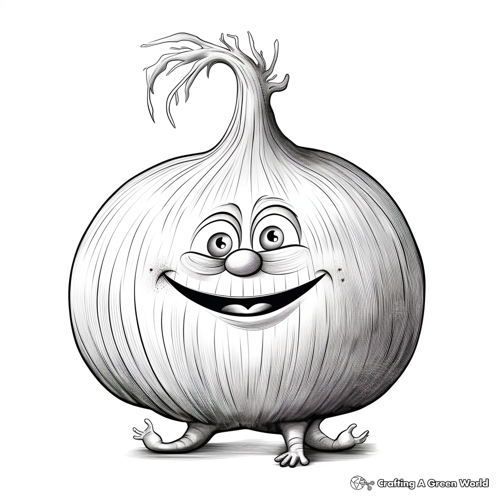 Detailed Red Onion Coloring Pages 4
