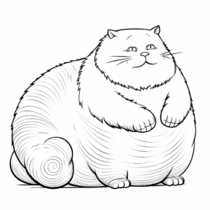 Detailed Robust Cat Coloring Pages for Adults 1