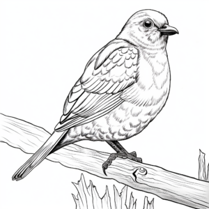 Detailed Rock Pigeon (aka Rock Dove) Coloring Pages for Adults 4