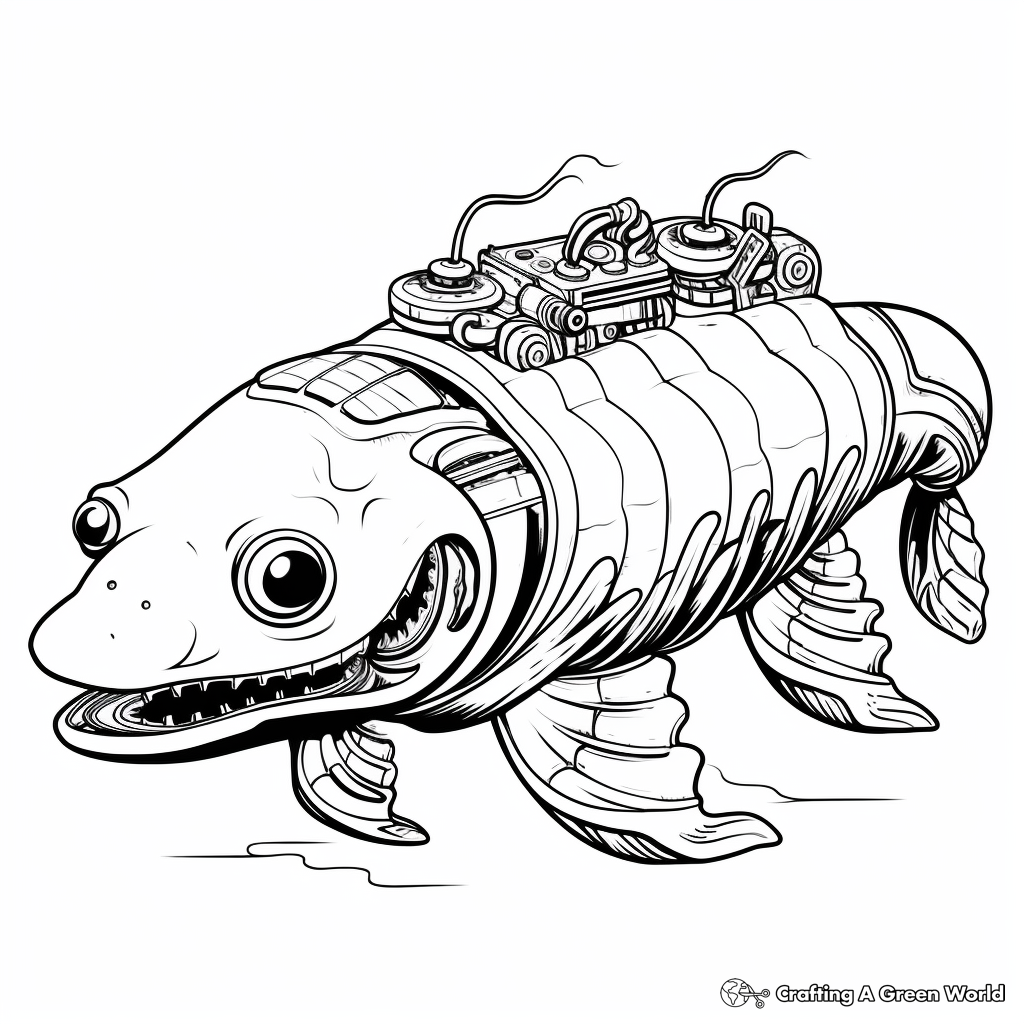 Detailed Scientific Electric Eel Coloring Sheets 2
