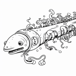 Detailed Scientific Electric Eel Coloring Sheets 4