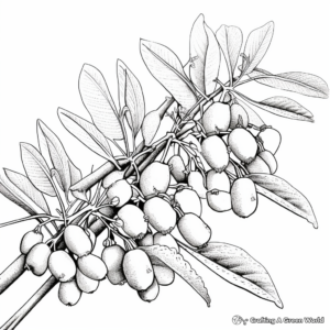 Detailed Snow Peas Coloring Pages for Adults 1