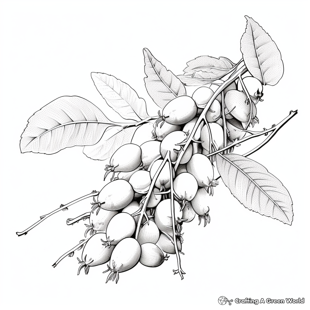 Detailed Snow Peas Coloring Pages for Adults 4