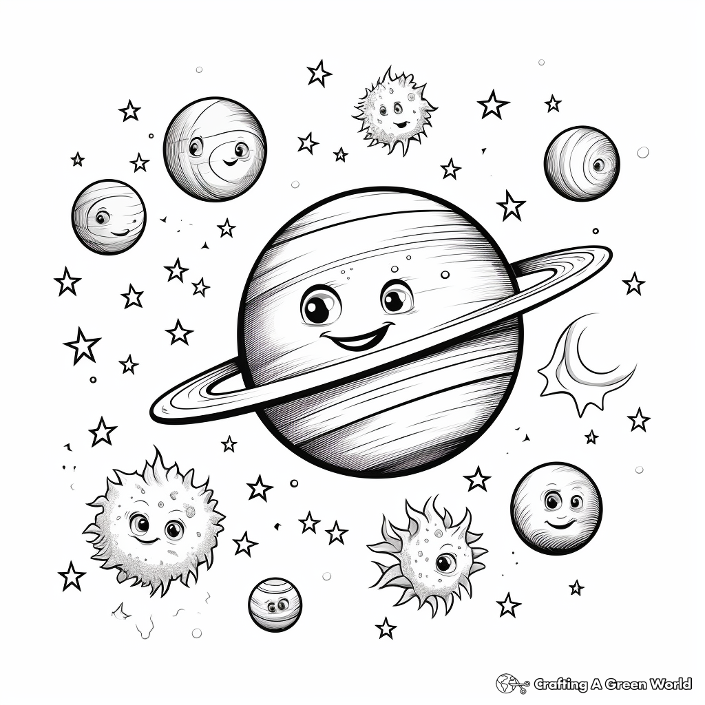 Detailed Solar System Coloring Pages 1