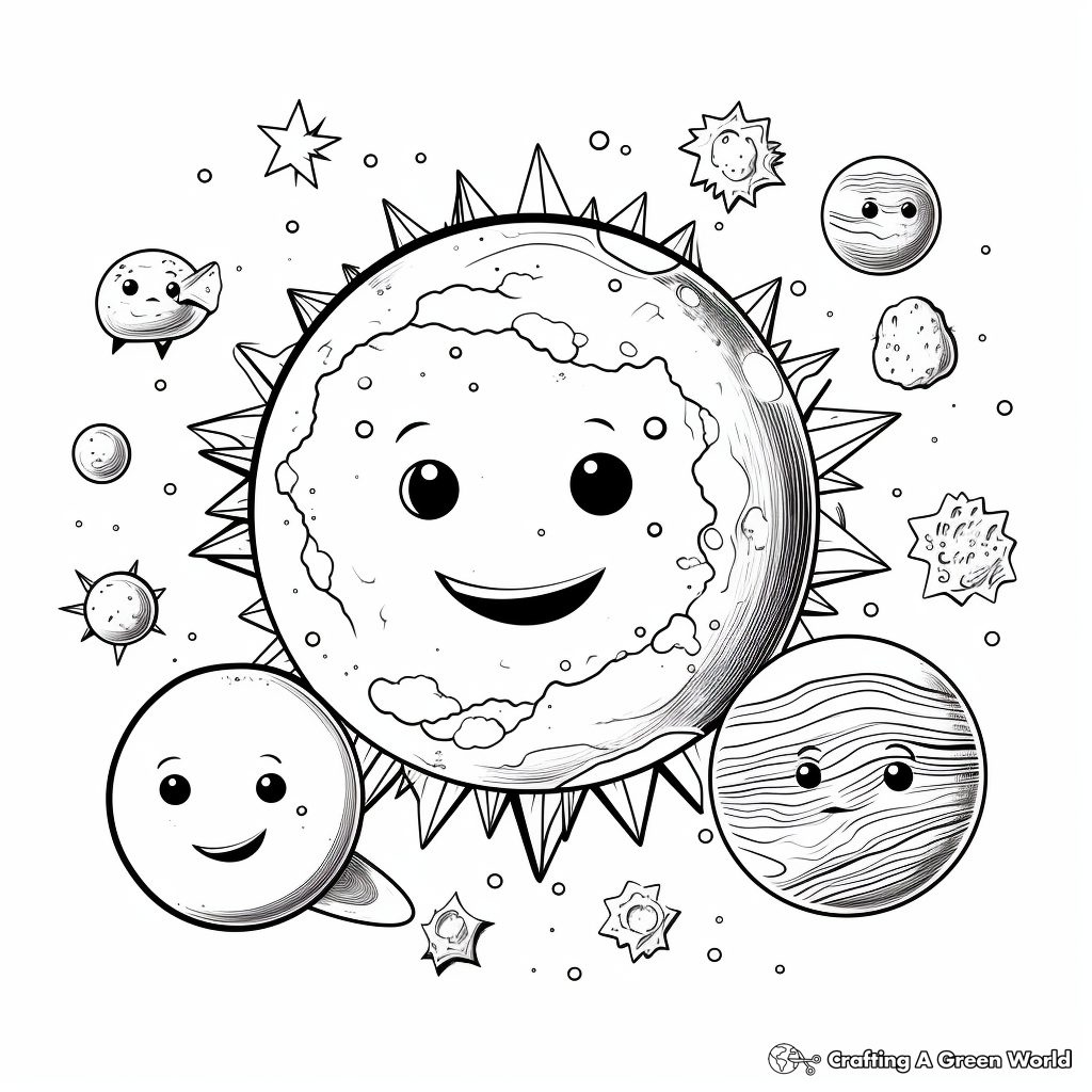 Detailed Solar System Coloring Pages 2