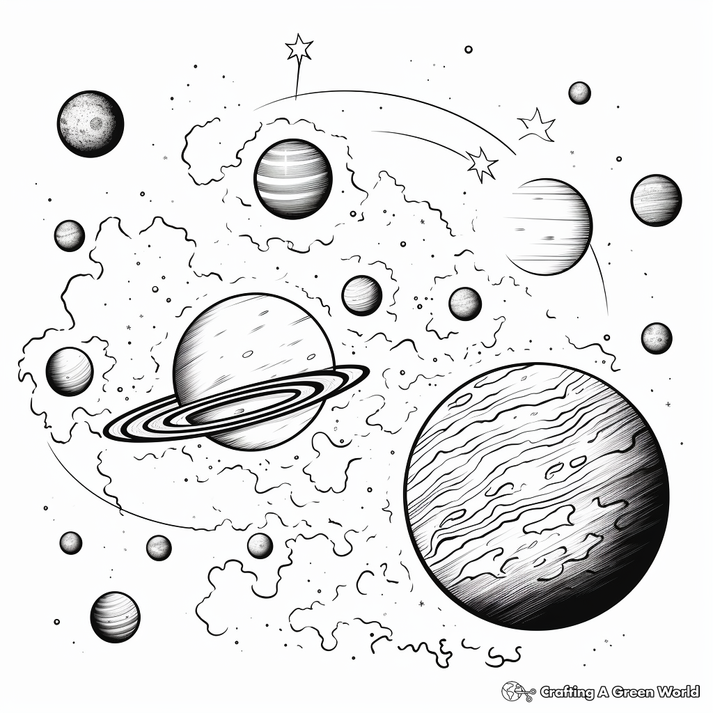 Detailed Solar System Coloring Pages 3