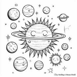 Detailed Solar System Sun Coloring Pages 3