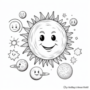 Detailed Solar System Sun Coloring Pages 4