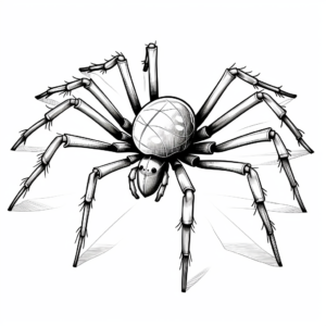 Detailed Spider Web and Black Widow Coloring Pages 4