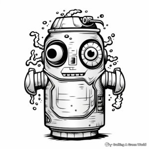 Detailed Spray Can Coloring Pages for Adults 4