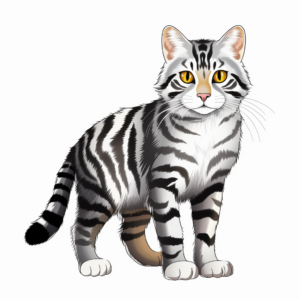 Detailed Striped Tabby Cat Coloring Sheets 4