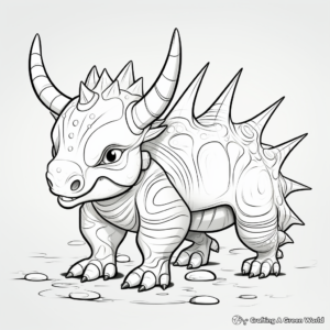 Detailed Styracosaurus Coloring Pages for Adults 4