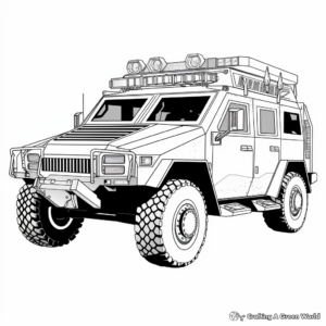 Detailed SWAT Vehicle Coloring Pages 3