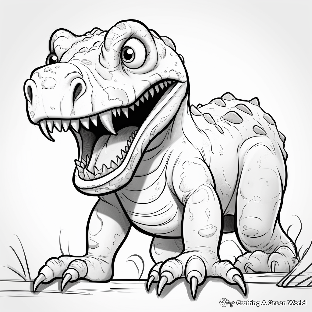 Detailed T Rex Coloring Pages for Adults 4