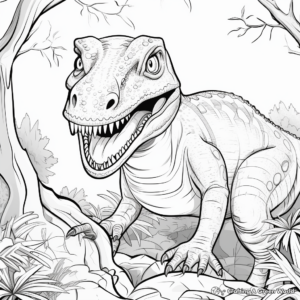 Detailed Tarbosaurus Coloring Pages for Adults 2