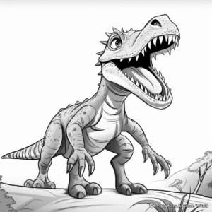 Detailed Tarbosaurus Coloring Pages for Adults 4